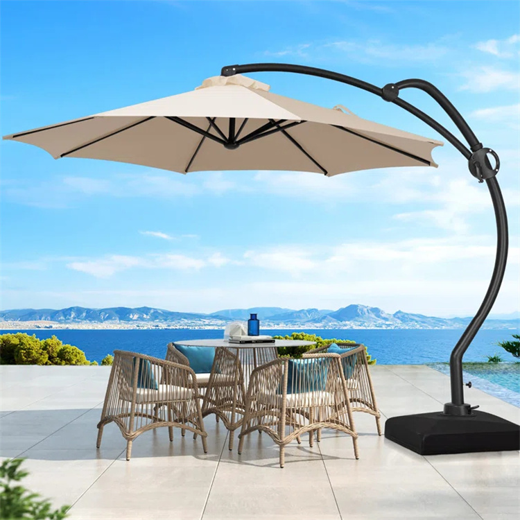 10ft Patio S form Hängande Offset Cantilever Paraply