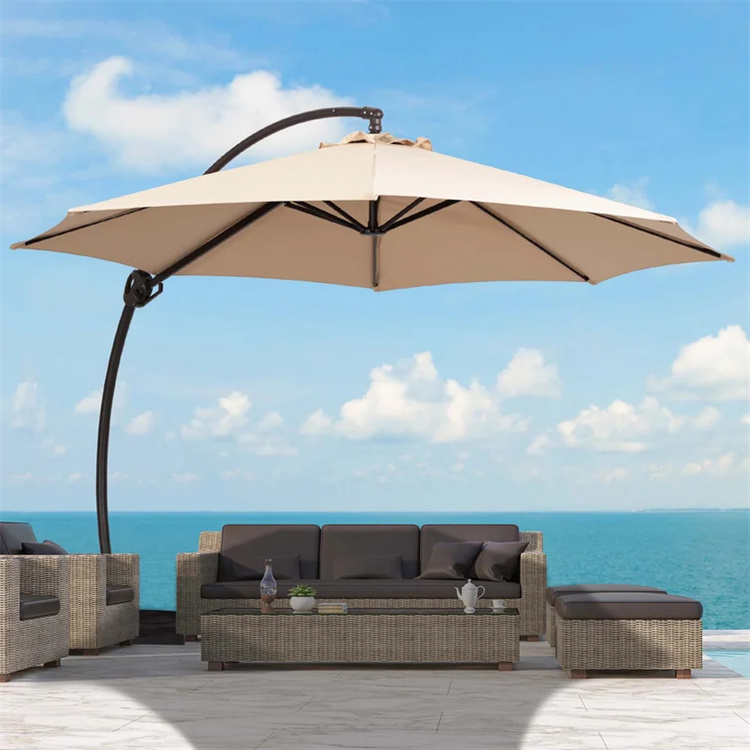 11FT Curvy Cantilever Patio Offset Hängande Paraply