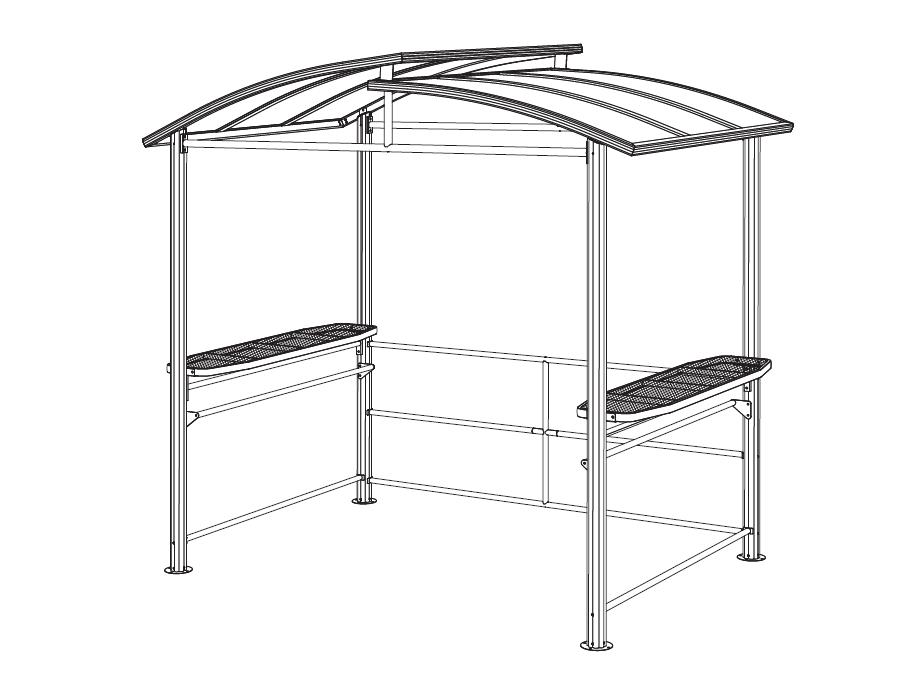 Hur man installerar BBQ gazebo 8 ft x 5 ft Hardtop Instruktioner