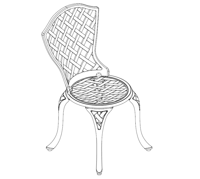 Gjutet aluminium 3 delar bistro matsalsset ---- Stol Installation Guide