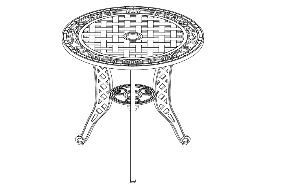 Gjuten aluminium 3-delad bistro matsalsset ---- Bordsinstallationsguide