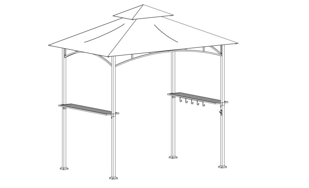 Stålgrill -lusthusinstallationsinstruktioner