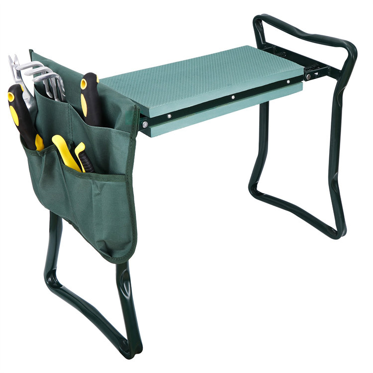 Garden Kneeler hopfällbar sits med verktygsväska