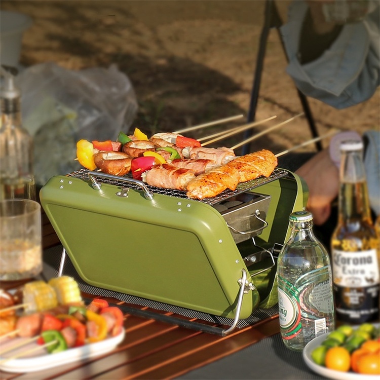Bärbar BBQ -resväska