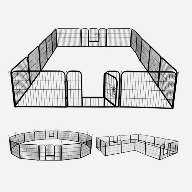 16 Panel Metal Pet Dog Lekhage Kennel