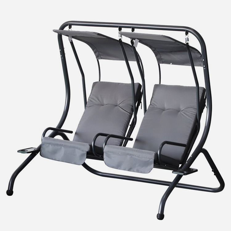 Utomhus 2 person Canopy Steel Porch Swing