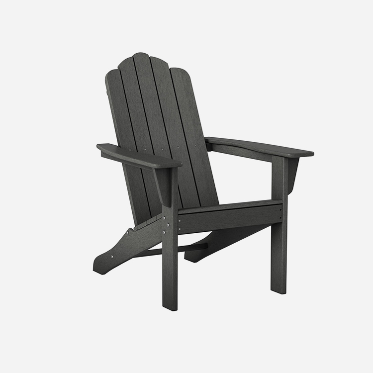 Utomhusgrå Poly Patio Adirondack stol